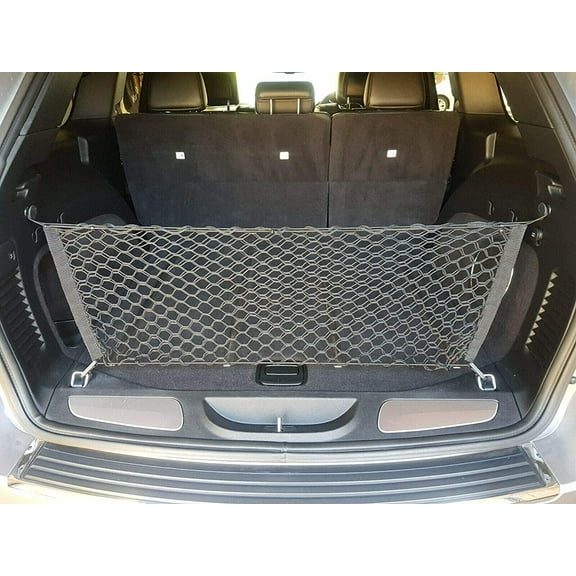 EACCESSORIES EA Trunk Organizer Cargo Net for Jeep Grand Cherokee 2011-2021 – Envelope Style Cargo Net – Premium Mesh Elastic Car Trunk Organizer Vehicle Carrier Storage – Compatible Grand Cherokee