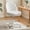 Pu-white, variant on Vanity Chair with Back, Adjustable Tall Office Chair High Swivel Bar Stools Fluffy Cute Desk Chair Comfy with Wheels Bow Pillow Armlees for Adults Standing Desk Bar, Teddy Velvet