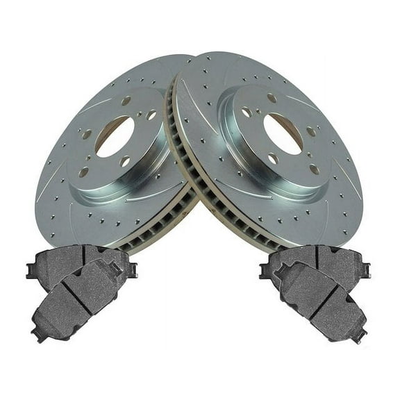 Front Brake Pad and Rotor Kit - Compatible with 2006 GS300