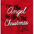 thumbnail image 2 of I'm The Angel On Top Christmas Tree Women Crewneck Sweatshirt Brisco Brands X, 2 of 6