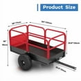 thumbnail image 3 of TEQIN ATV UTV Trailer Tow Behind Dump Cart, 1700lbs 17 Cubic Feet, Heavy Duty Yard Garden Trailer Pull Behind Dump Trailer,Utility Trailer with Removeable Sides for Lawn Mower Tractor, 3 of 8