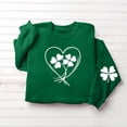 thumbnail image 5 of Hxlamzoo Womens St Patricks Day Sweatshirt Clover Graphic Irish Sweatshirts Comfy Crewneck Long Sleeve Pullover Tops, 5 of 5
