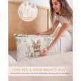 thumbnail image 5 of Bunny Easter Satin Pillowcase for Hair and Skin with Zipper, Soft Breathable Cooling Silk Pillow Cases, Colorful Eggs Spring Floral Rustic Throw Pillow Covers Queen Size 20"x30" Set of 2, 5 of 6