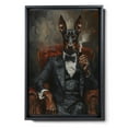 thumbnail image 2 of Hudo Doberman Pinscher Painting Gentleman Style on Canvas, Doberman Pinscher Vintage Costume Style Animals Posters For Home Decorations, Living Room, Bathroom Decor, 2 of 5