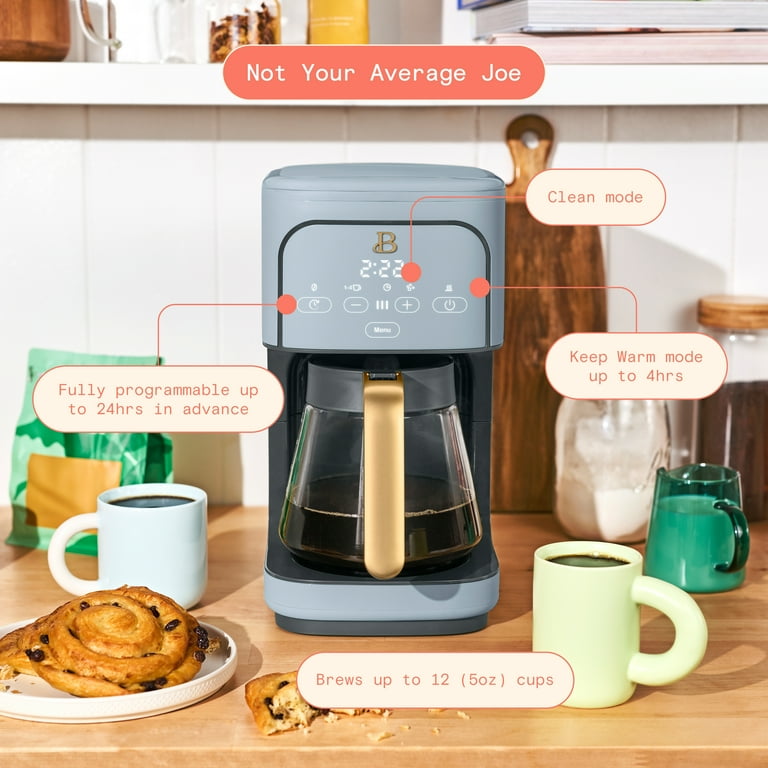 Beautiful 12-Cup Programmable Coffee Maker, Cornflower Blue by Drew  Barrymore - Walmart.com