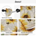 thumbnail image 5 of Yellow Sunflowers Tier Curtains, Summer Farmhouse Retro Beige Light Filtering Kitchen Curtains, 2Pcs Rod Pocket Half Window Treatments Panels for Sink Cafe Cabinet Camper 27.5x36 Inches, 5 of 9