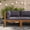 Dark grey, variant on vidaXL Sectional Corner Sofa with Cream White Cushion Acacia Wood