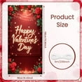 thumbnail image 2 of Red Rose Valentine's Day Banner Plaid Pattern Love Display Gnome Design Red Heart Happy Valentines Backdrop for Valentine's Day Party Romantic Date Indoor Decoration, 2 of 9