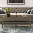 thumbnail image 4 of Evelyn&Zoe Hera 45" Wide Rectangular Coffee Table with Mirror Shelf, Brass, 4 of 8