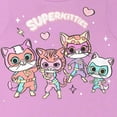 thumbnail image 4 of Conjunto de camiseta y pantalones cortos de gasa para niñas pequeñas de Disney Super Kitties Lavende, 4 of 5