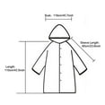 thumbnail image 4 of Impermeables para adultos, para proteger de lluvia de de Poncho impermeable reutilizable con capucha y , chaqueta de impermeable Colcomx Mujer Impermeable Transparente, 4 of 8