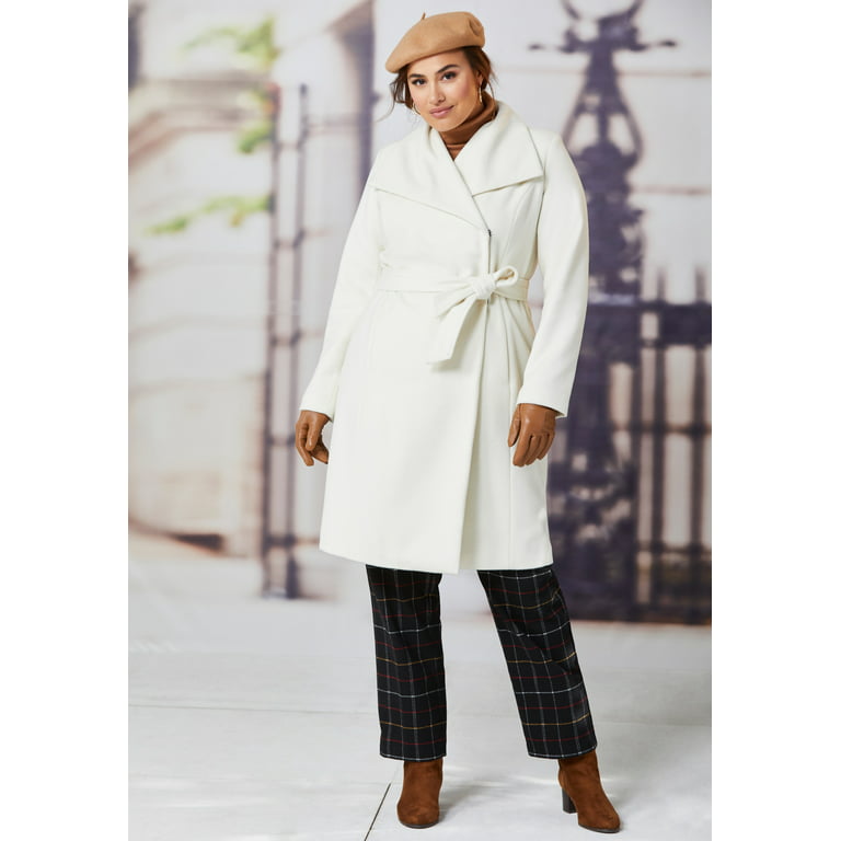  Jessica London Women's Plus Size Long Wool-Blend Coat