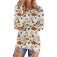 thumbnail image 2 of IMENGL Fashionable casual printed pullover with pockets plush, Beige 4XL, Size M-4XL, 2 of 5
