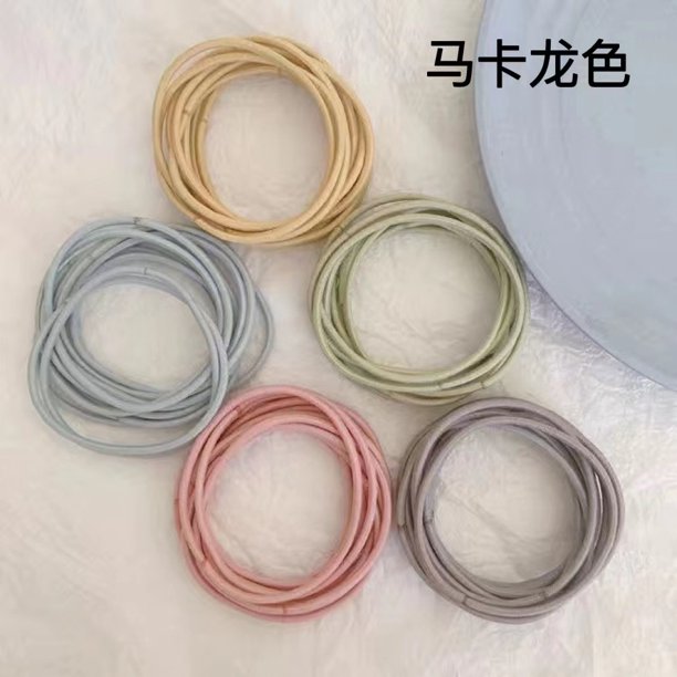 Estilo fresco Estilo Mori Cuerda de pelo fina para mujer Cuerda de pelo Accesorios para el cabello Anillos para el cabello simples para adultos negros Banda de goma para el cabello Cubierta de cuero