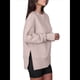 thumbnail image 3 of Sudaderas Oversize para Mujer, Cuello Redondo, Larga, Informales, Holgadas, con Aberturas, para Otoño Caqui L, 3 of 9
