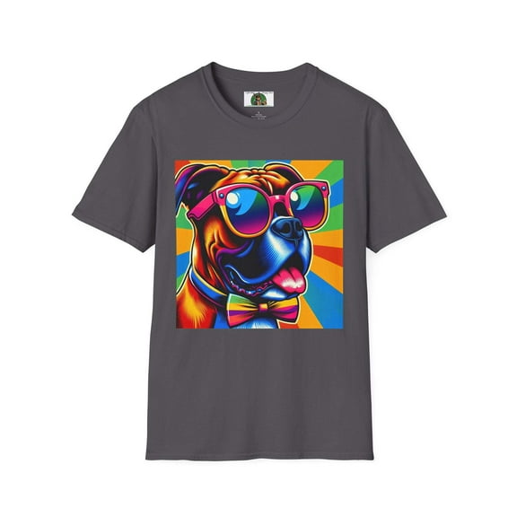 Boxer with Bow Tie Pop Art Unisex Softstyle T-Shirt