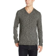 New [13575] DKNY JEANS MEN'S LONG SLEEVE SPACE DYE END V-NECK SWEATER BLACK SM $69