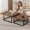 Walnut, variant on Square Nesting Coffee Table Set of 2 - 23.6" & 19.7" Center Table with Raised Edge for Living Room, Bedroom, Office