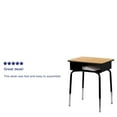 thumbnail image 4 of Flash Furniture Billie 24"W Student Desk with Open Front Metal Book Box Natural 5 Pack (5FDDESK), 4 of 8