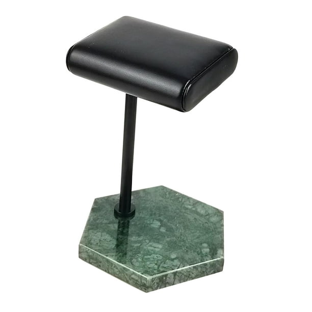 Soporte de exhibición de relojes y pulseras de mármol para mostrador, mesa y joyería. Verde negro