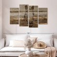 thumbnail image 2 of Elephant Stock Rustic Horse Wall Art - Horizontal Multi Panel Canvas - Living Room Wall Decor - Animal Multi Panel - Brown And Beige Decor - 52" x 32", 2 of 8