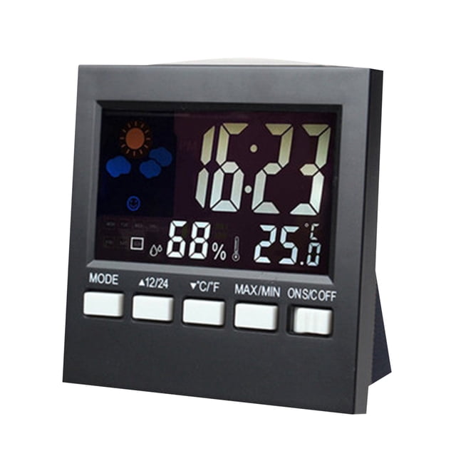 Binwennn Digital Timer Clock Small Stopwatch Watch for Kids Desktop Clock Alarm Colorful LCD Screen Sound Control Backlight Digital Clock Date Calendar Desk Watch