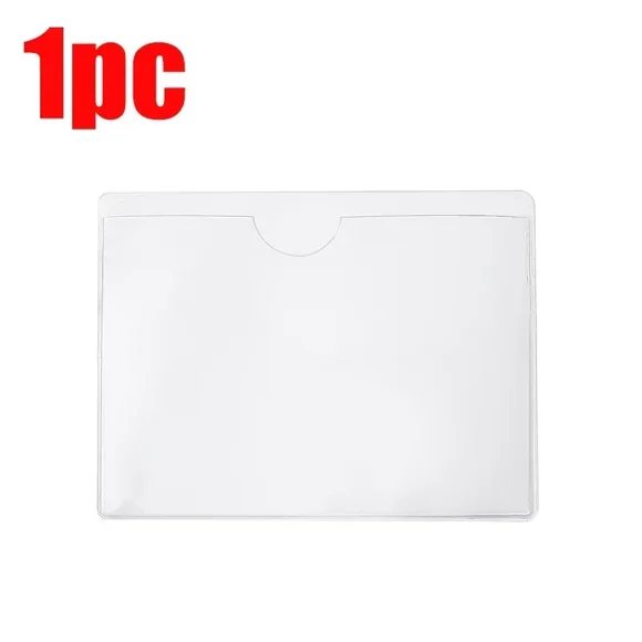 Car Windshield Transparent Card Holder Parking Pass Label Set Portable Adhesive Protective Film Cards Identification Card Holder