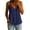 56# Navy, variant on Spaghetti Strap Tank Tops for Women V Neck Button Down Shirts Ruched Casual Blouses Lightweight Summer Cami Tops,Brown ,S