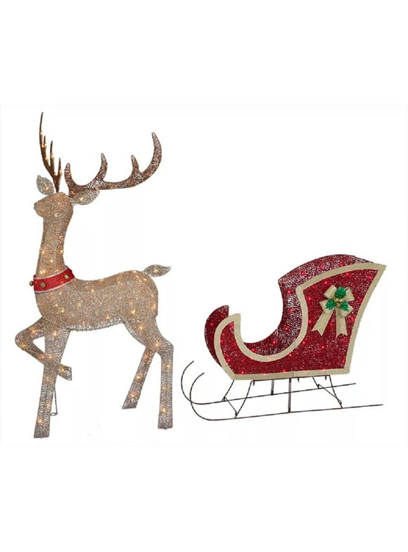 Outdoor Reindeer Decor in Outdoor Christmas Decorations
