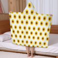 thumbnail image 5 of White Yellow Sunflower Pattern Hooded Bath Towel，50"x30" for Ages 3 To 12 Kids, Quick Dry Lightweight Soft Microfiber Hood Beach Towel Cover Up for Kids, 5 of 7