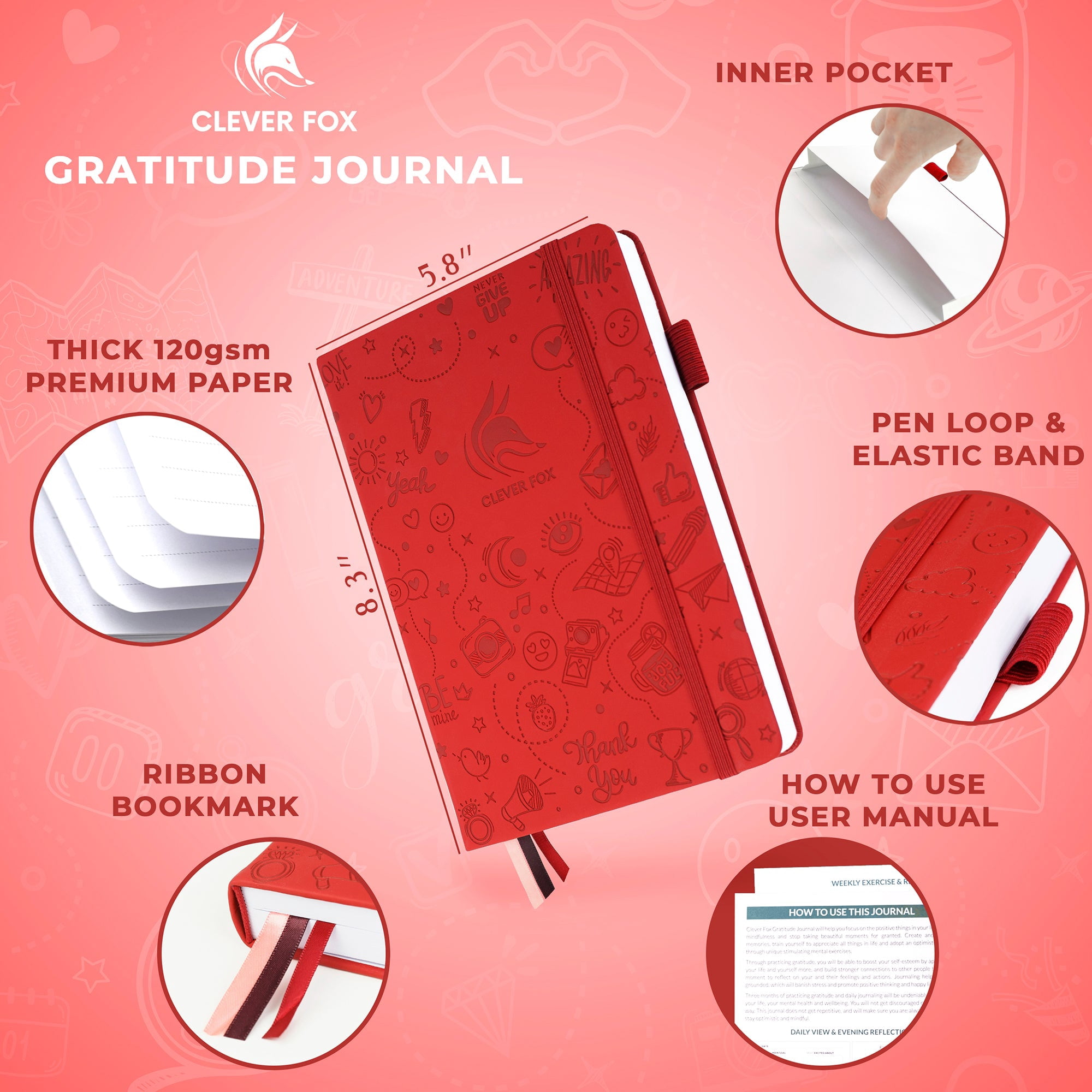 Clever Fox Gratitude Journal