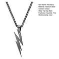 thumbnail image 5 of Sunsanly 1Pc/3Pcs Lightning Bolt Necklace Thunder Minimalist Pendant Thunder Pendant Chain Unisex Jewelry Charm Inspirational Gift, 5 of 6