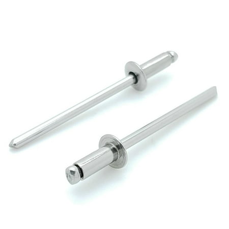 2in Steel Rivet 1000 Qty 304 Stainless Steel Blind Rivets Bulk (#4-3) 1/8
