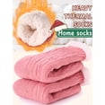 thumbnail image 4 of Calcetines Pantuflas para Mujer EBMORE en Forro Polar Rosado, Cálidos y Antideslizantes, 4 of 6