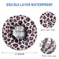 thumbnail image 3 of Shower Caps,Pink and Black Of Leopard Print Waterproof Shower Cap for Women 4 Pieces,Double Reusable Hair Cover for Shower PEVA Elastic Stretch Hem, 3 of 7
