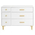 thumbnail image 2 of Babyletto Lolly 6 Drawer Double Dresser in White and Natural, 2 of 11