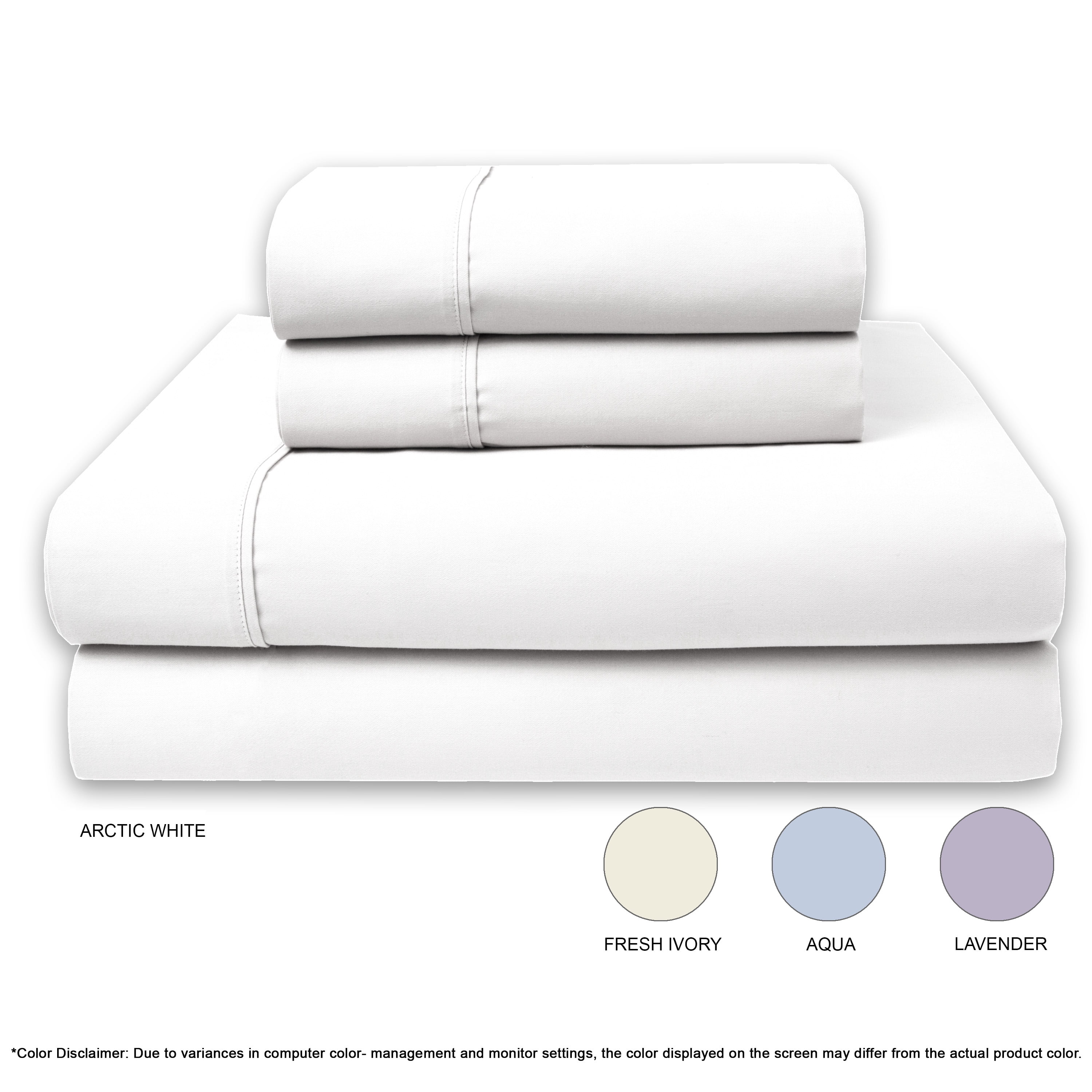 Purity Home 300 Thread Count Cotton Sheet Set, 3 Piece Set