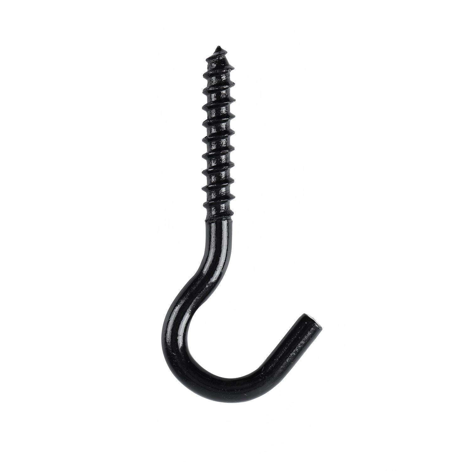 Hyper Tough Steel Screw Hook 5/16 inch x 4 inch Black
