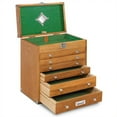 thumbnail image 2 of Gerstner International Wood 6-Drawer Portable Chest with Lid, Red Oak, 2 of 7