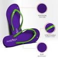 thumbnail image 2 of HUGGOES Lilac Natural Rubber Comfort Flip Flops for Women - Purple/Green, 2 of 7