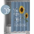 thumbnail image 2 of Shower Curtain Farmhouse Watercolor Sunflower with You Are My Sunshine Waterproof Shower Curtain Set with Hooks for Bathroom Showers,Stalls and Bathtubs,54x78InBlue, 2 of 9
