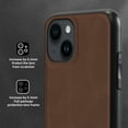 thumbnail image 6 of Nalacover Case for iPhone 15,Slim Luxury Premium PU Leather Non-Slip Grip Shockproof Bumper Anti-Scratch [ with Tempered Glass Screen Protector ] Cases For iPhone 15, Brown, 6 of 8