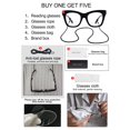 thumbnail image 6 of MARE AZZURO Oversized Reading Glasses Women Trendy Large Readers 0.0 1.0 1.25 1.5 1.75 2.0 2.25 2.5 2.75 3.0 3.5 4.0(Black, 200) Composite Lens, 6 of 7