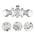 thumbnail image 5 of NUOLUX 2Pcs Alloy Turtle Shape Sweater Cardigan Clips Chic Rhinestone Clothes Accessory, 5 of 6