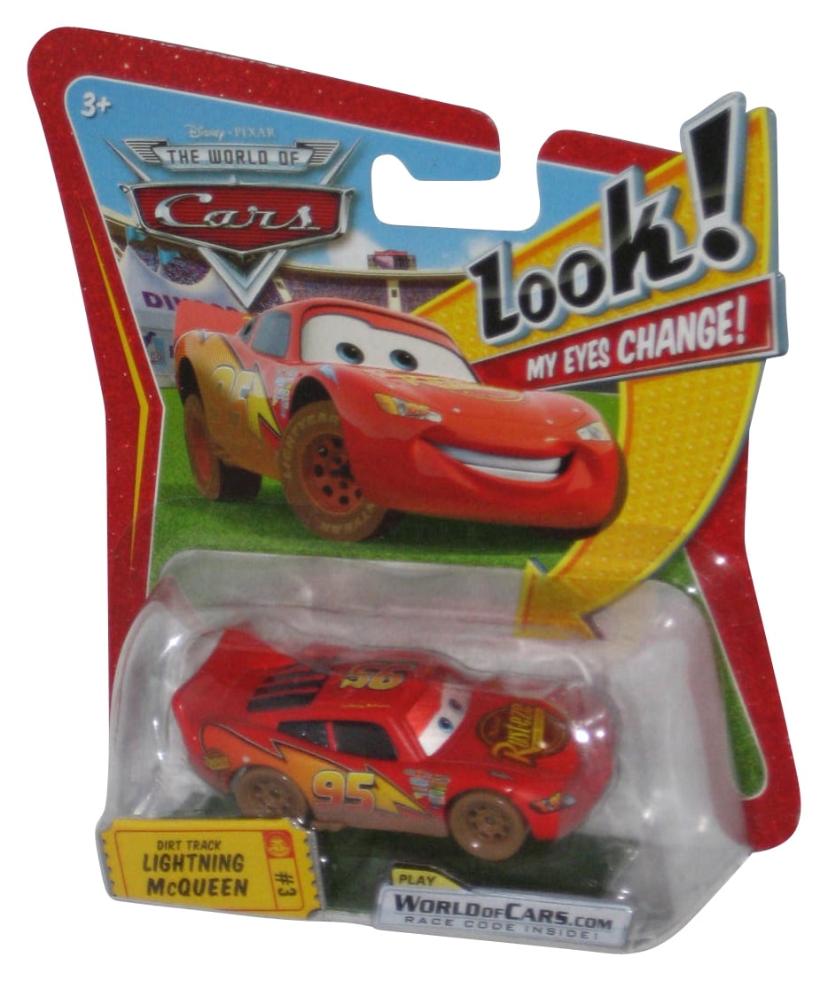 Disney Cars Dirt Track Lightning McQueen Lenticular Look Eyes Change