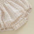 thumbnail image 6 of Bagilaanoe Newborn Baby Girl Rompers Plaid Short Sleeve Bodysuit + Headband 3M 6M 9M 12M 18M Infant Spring One Piece Jumpsuit, 6 of 7
