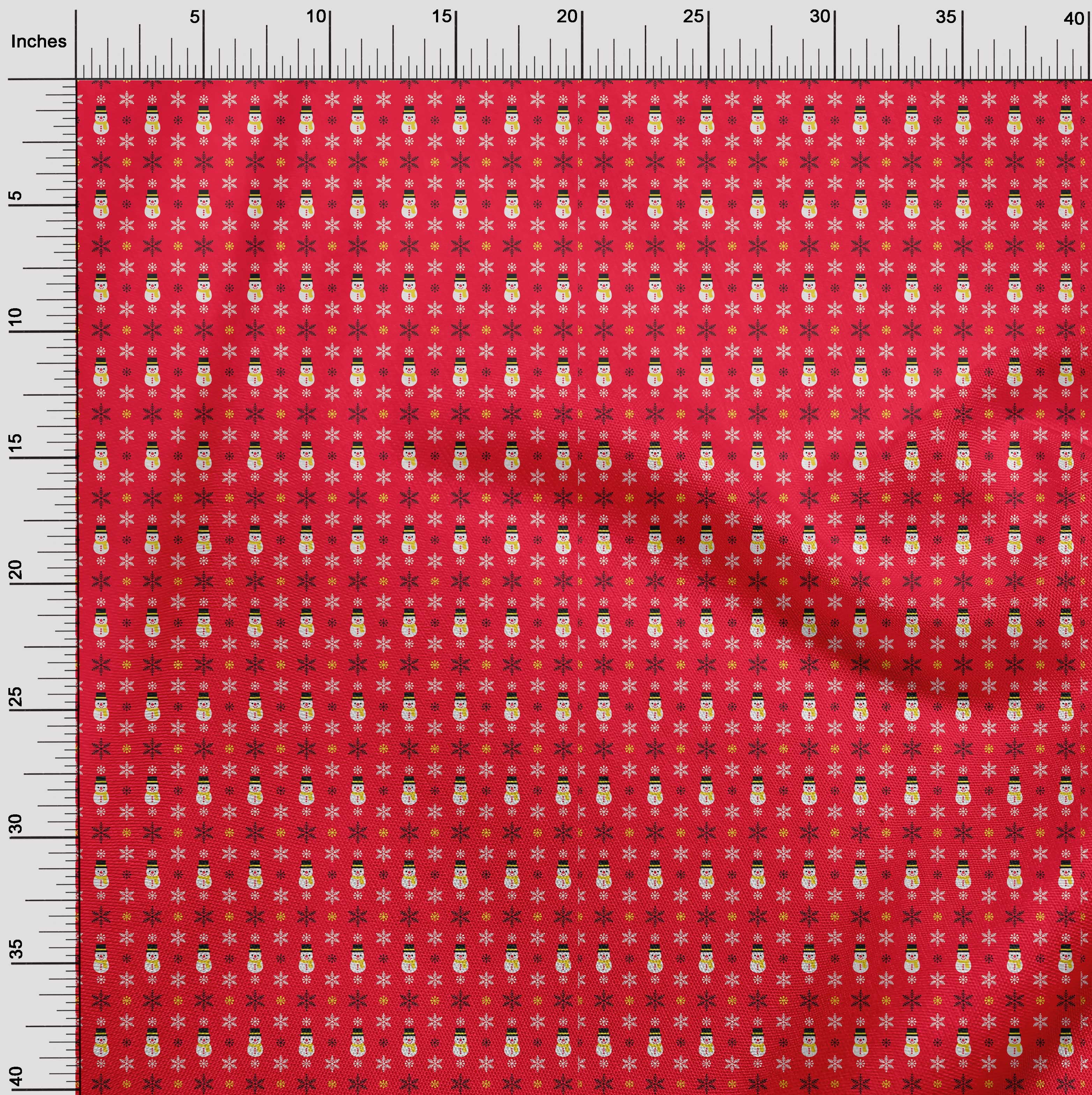 oneOone Cotton Jersey Red Fabric Merry Christmas Sewing Fabric By The Yard Printed Diy Clothing Sewing Supplies 58 Inch Wide-1JY