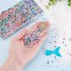 thumbnail image 5 of 2080Pcs 16 Colors Rainbow ABS Plastic Imitation Pearl Beads Gradient Mermaid Pearl Beads Round Mixed Color 4x3.5mm Hole: 1.2mm 130pcs/color, 5 of 5