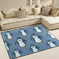 thumbnail image 2 of Coolnut Cute Penguins Seamless Pattern Non Slip Area Rugs, Floor Mats for Living Room Bedroom Kids Room Entrance Home Decoration, 63"x 48", 2 of 6