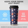 thumbnail image 2 of 18oz Double Drinking Coffee Mug – Vacuum Insulated Stainless Steel Travel Cup with Leakproof Lid, 316 Steel Thermos Tumbler for Hot & Cold Beverages, 2 of 7